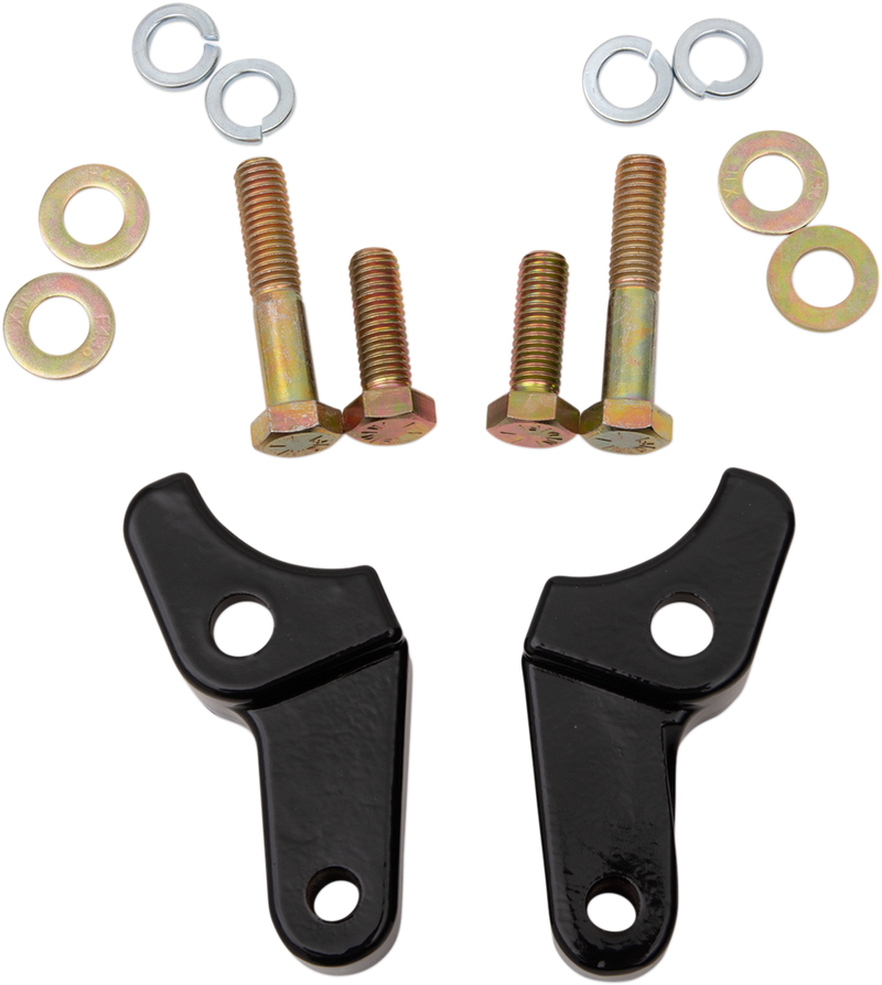 LA CHOPPERS REAR LOWERING KIT FLH-FLT / -25,4 MM (1") / BLACK-POWDER-COATED / STEEL - FL '17-'24 - LA-7590-06B