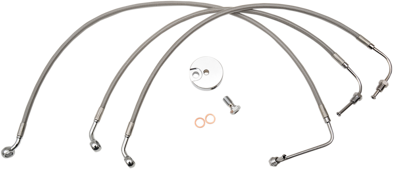 LA CHOPPERS BRAKELINES STAINLESS FOR 15-17" APE BARS HD - FL '08-'13 - LA-8010B16