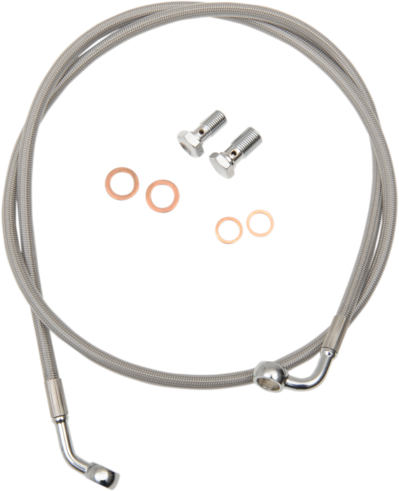 LA CHOPPERS BRAKE LINE STAINLESS BRAIDED FOR MINI APE HANGERS - LA-8100B08 - PartsOutlet.com.au