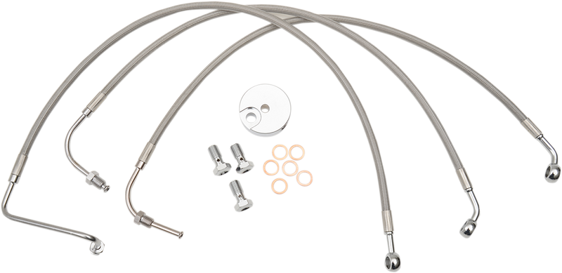 LA CHOPPERS BRAKE LINE 15"-17" APE KIT STAINLESS - FL '96-'07 - LA-8005B16