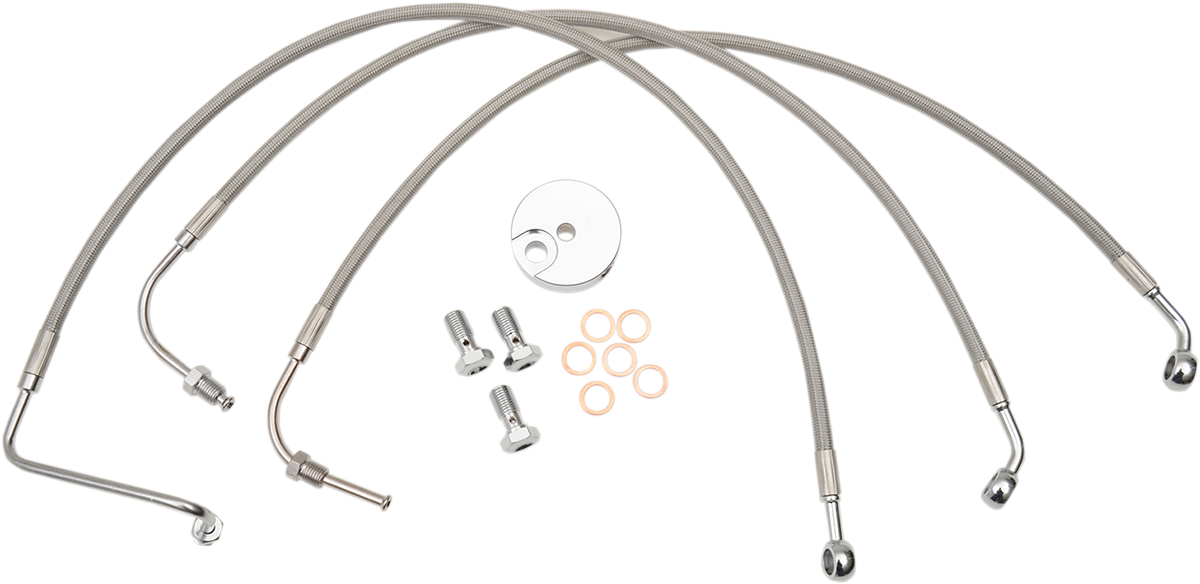 LA CHOPPERS BRAKE LINE 18"-20" APE KIT STAINLESS - LA-8005B19