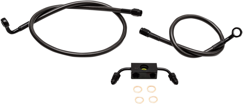 LA CHOPPERS - Midnight Stainless Brake Line - Mini Ape Hangers - XL '14-'22 - LA-8321B08M
