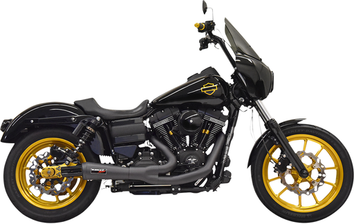 BASSANI XHAUST Ripper 2:1 Exhaust System - Dyna FXD '06-'17 - Black 1D6B - PartsOutlet.com.au