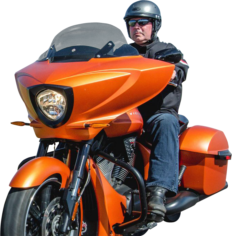 KLOCK WERKS Flare Windshield - 11" - Tinted - Victory '10-'17 - KWW-06-0543