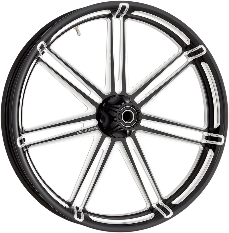 ARLEN NESS Wheel - 7-Valve - Dual Disc - Front - Black - 21"x3.50" - With ABS - FL '08-'24 - 10301-204-6008