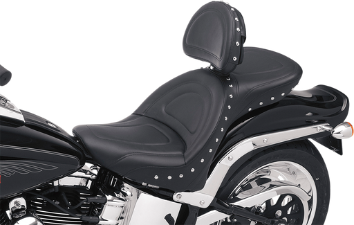 SADDLEMEN Explorer Special Seat W/ Backrest - Softail '00-'06 - 8102J - PartsOutlet.com.au