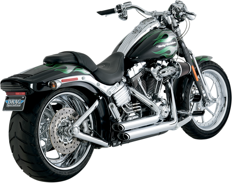 VANCE & HINES Shortshots Staggered Exhaust System - 86-11 Softail - Chrome 17221 - PartsOutlet.com.au