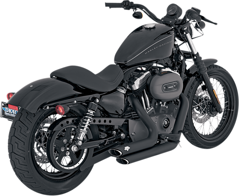 VANCE & HINES Shortshots Staggered Exhaust System - '04-'13 Sportster XL - Black 47219 - PartsOutlet.com.au