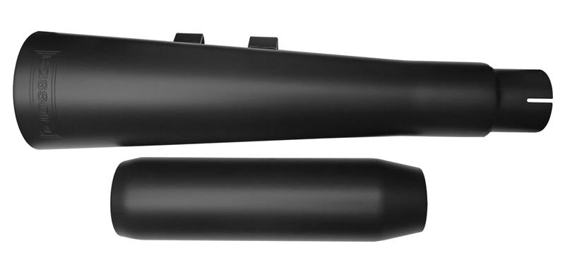 BASSANI XHAUST 4" Black Slip On Muffler - Megaphone - Street 500/750 XG 2015-2019 - 1527RB