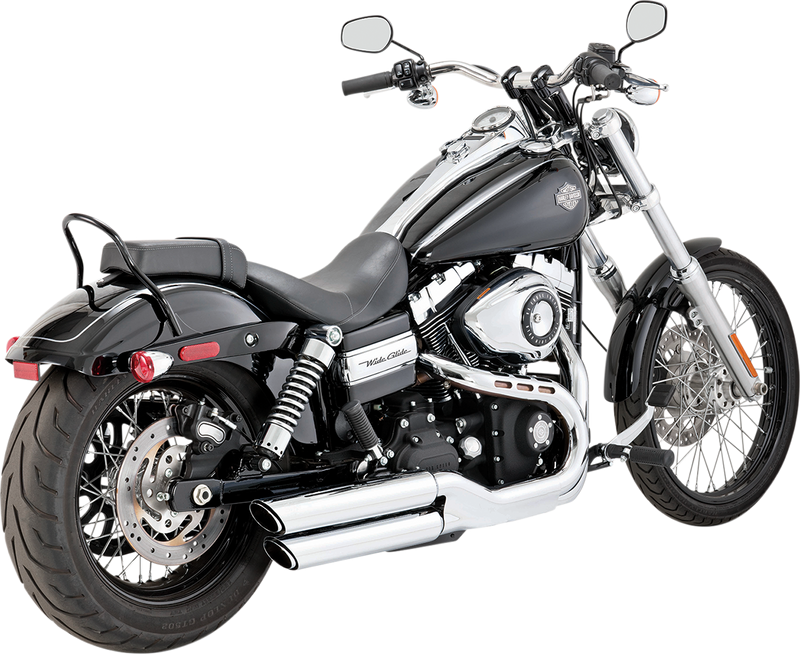 VANCE & HINES Twin Slash Mufflers 3" - Chrome - FXD '08-'17 - 16845