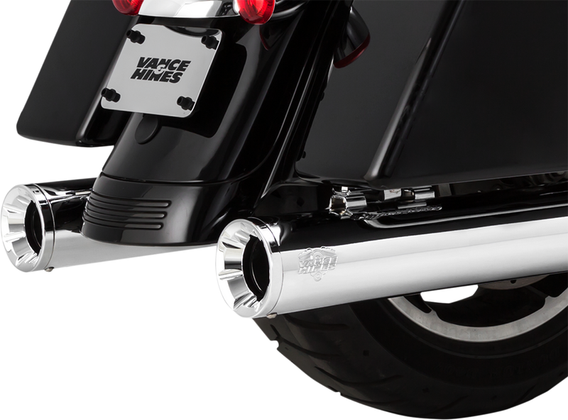 VANCE & HINES 4" Eliminator Mufflers - Chrome - FL '17-'25 - 16714