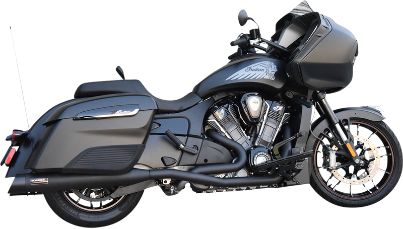BASSANI XHAUST True Dual Exhaust System - Indian Challenger 2020+ - Black 8H16SB - PartsOutlet.com.au