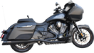 BASSANI XHAUST True Dual Exhaust System - Indian Challenger 2020+ - Black 8H16SB - PartsOutlet.com.au