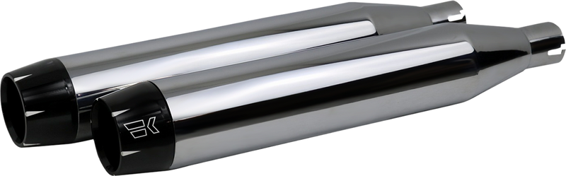 KHROME WERKS 3-1/2" Softail Shredder Slip-On Mufflers - 18+ Softail - Chrome - 202500