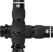 KHROME WERKS Grips - Turbine - Air Cushion - TBW - Black 500130 - PartsOutlet.com.au