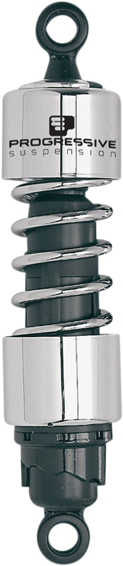 PROGRESSIVE SUSPENSION Shocks - 412 Cruiser Series - Chrome - 12" - Yamaha 1984-2007 - Suzuki 1985-2009 - Kawasaki 1987-1999 - Honda 1983-2007 - Standard - 412-4238C