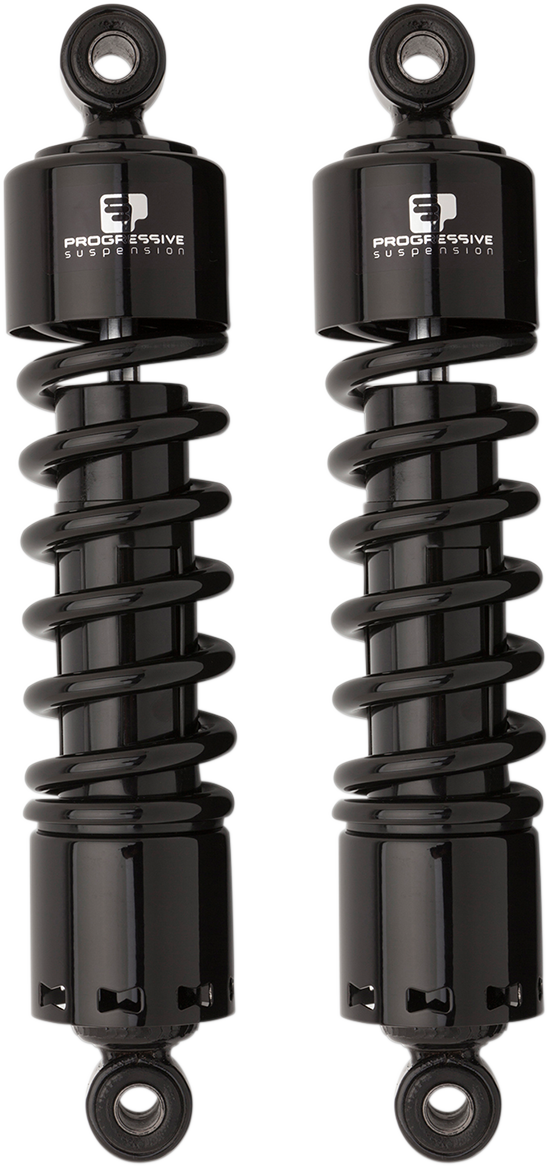 PROGRESSIVE SUSPENSION 412 Series Shock - 11" - Heavy Duty - Black - Harley-Davidson Dyna '91-'17 & FLD 12+ - 412-4045B