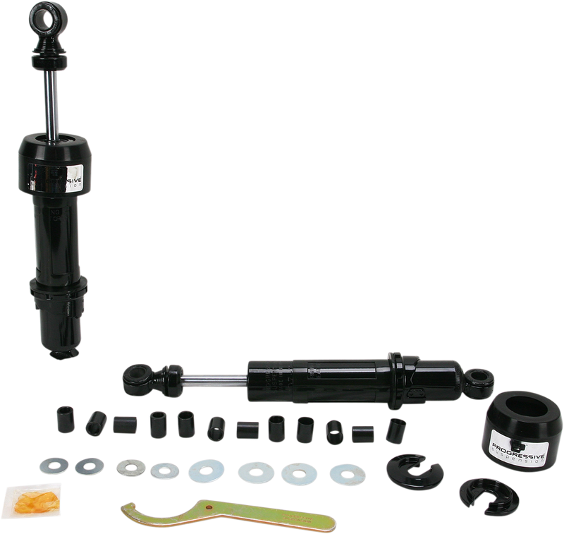 PROGRESSIVE SUSPENSION Shocks - 12-Series - Black - Kawasaki '73-'95 - 13.5" - 12-1207B