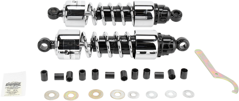 PROGRESSIVE SUSPENSION Shocks - 412 Cruiser Series - Chrome - 12.5" - Standard/Heavy Duty - 412-4207C