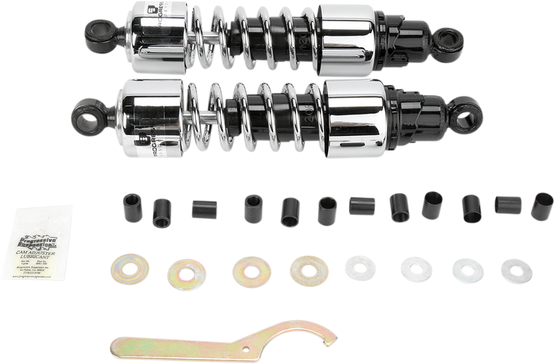 PROGRESSIVE SUSPENSION Shocks - 412 Cruiser Series - Chrome - 13" - Standard/Heavy Duty - 412-4210C