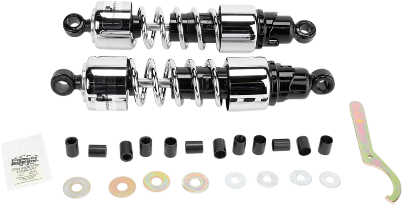 PROGRESSIVE SUSPENSION Shocks - 412 Cruiser Series - Chrome - 13" - Standard/Heavy Duty - 412-4212C