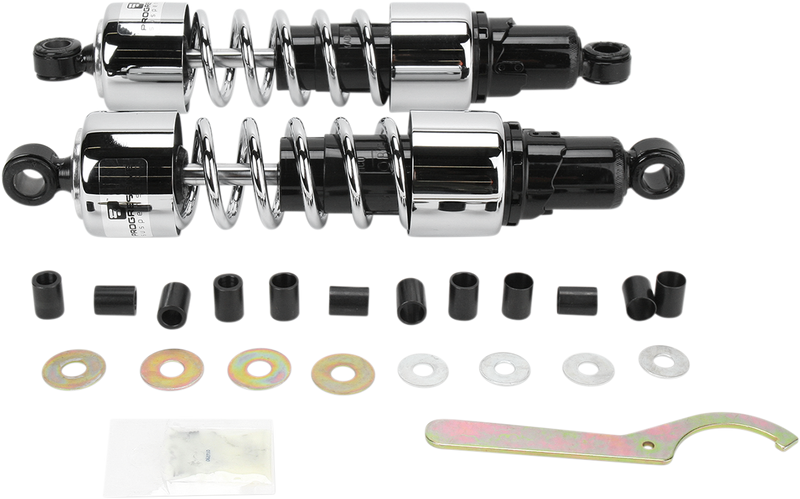 PROGRESSIVE SUSPENSION Shocks - 412 Cruiser Series - Chrome - 13.5" - Standard/Heavy Duty - 412-4215C