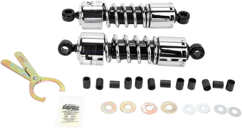 PROGRESSIVE SUSPENSION Shocks - 412 Cruiser Series - Chrome - 11" - Standard - 412-4233C