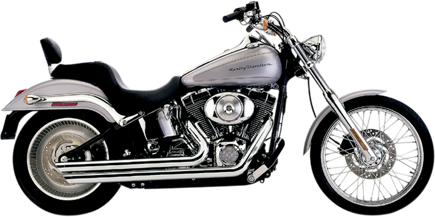 COBRA Speedster Slashdown Exhaust - Chrome - '07-'11 Softail 6851 - PartsOutlet.com.au