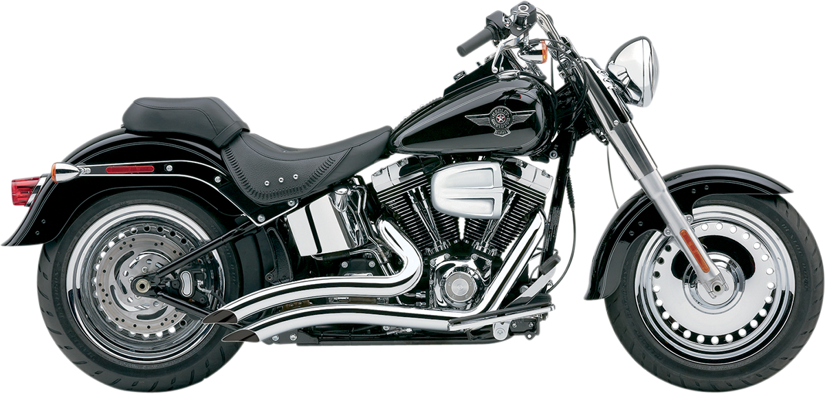 COBRA Speedster Swept Short Exhaust - Chrome - '86-'06 Softail 6223 - PartsOutlet.com.au