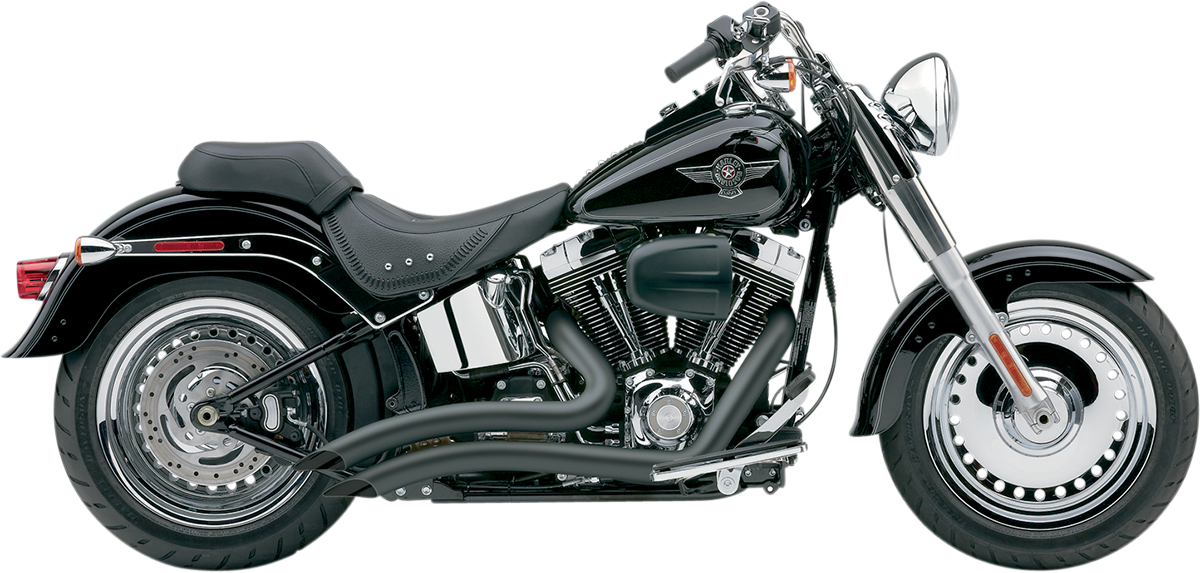 COBRA Speedster Swept Short Exhaust - Black - '07-'11 Softail 6224B - PartsOutlet.com.au