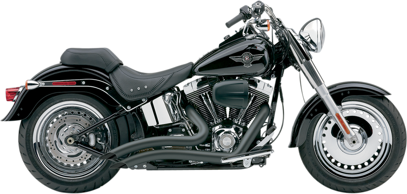 COBRA Speedster Swept Short Exhaust - Black - '12-'17 Softail 6225B - PartsOutlet.com.au