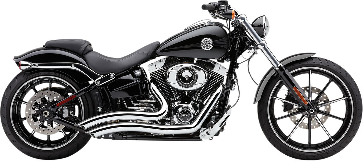 COBRA Speedster Swept Short Exhaust - Chrome - FXSB '13-'17 6226 - PartsOutlet.com.au