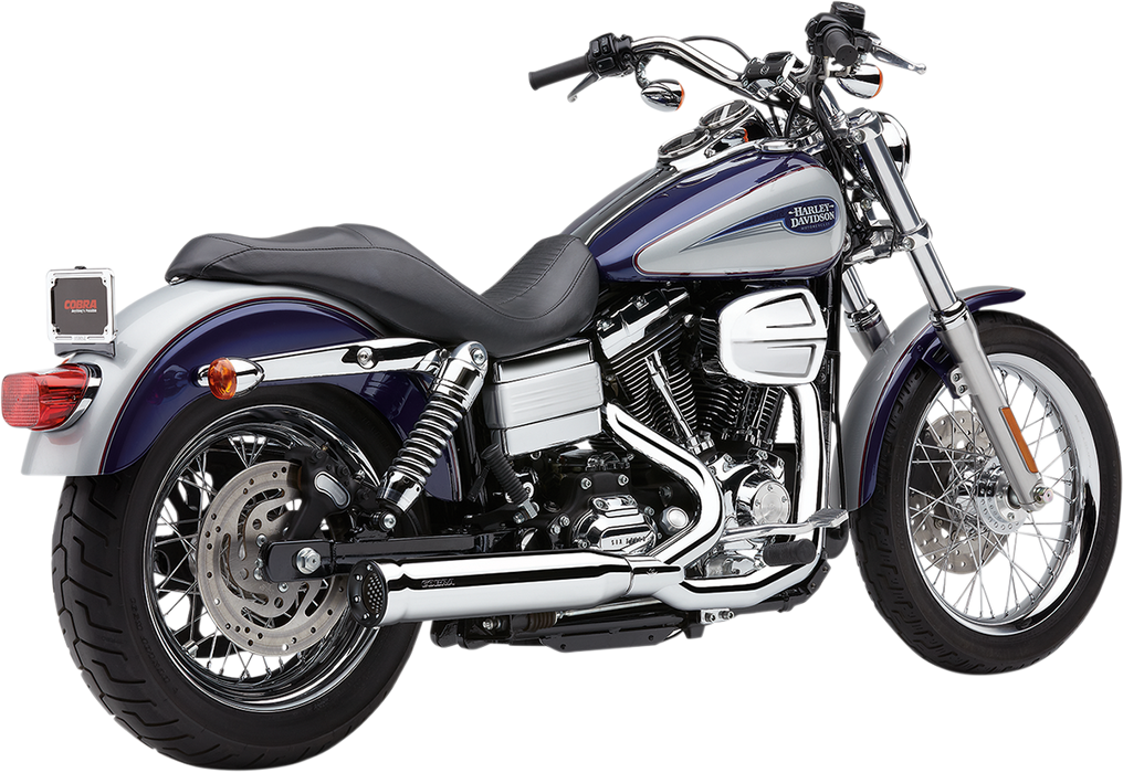 COBRA Power Pro RPT Exhaust - Chrome - '12-'17 Dyna 6468 - PartsOutlet.com.au