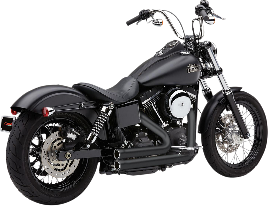 COBRA 909 Exhaust - Black - '12-'17 Dyna 6708B - PartsOutlet.com.au