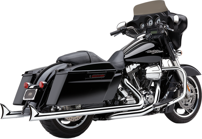 COBRA Dual Speedster Exhaust - Chrome - Fishtail - '10-'16 Dresser 6974 - PartsOutlet.com.au