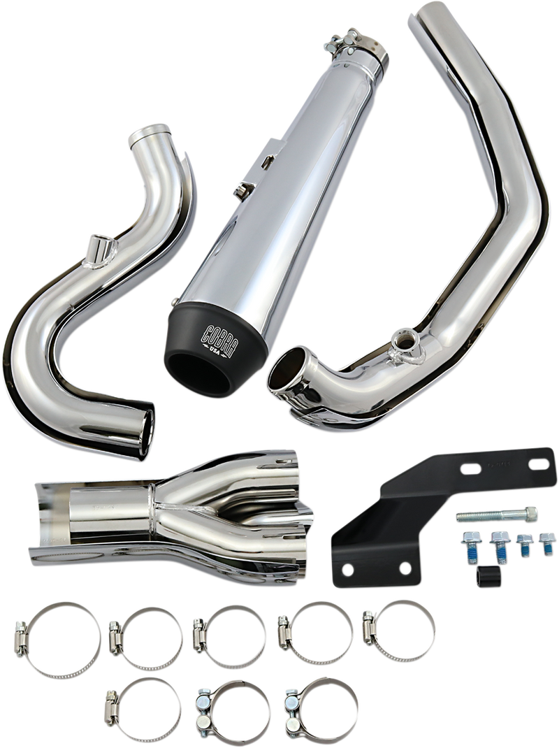 COBRA El Diablo Exhaust - Chrome - '07-'11 Softail 6484 - PartsOutlet.com.au