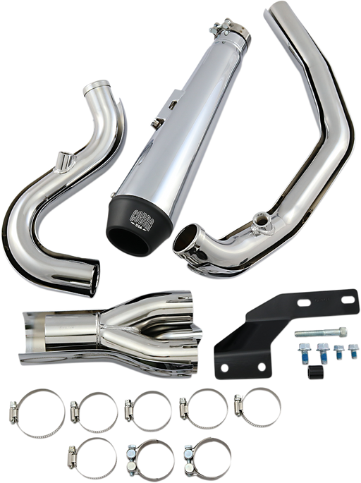 COBRA El Diablo Exhaust - Chrome - '07-'11 Softail 6484 - PartsOutlet.com.au