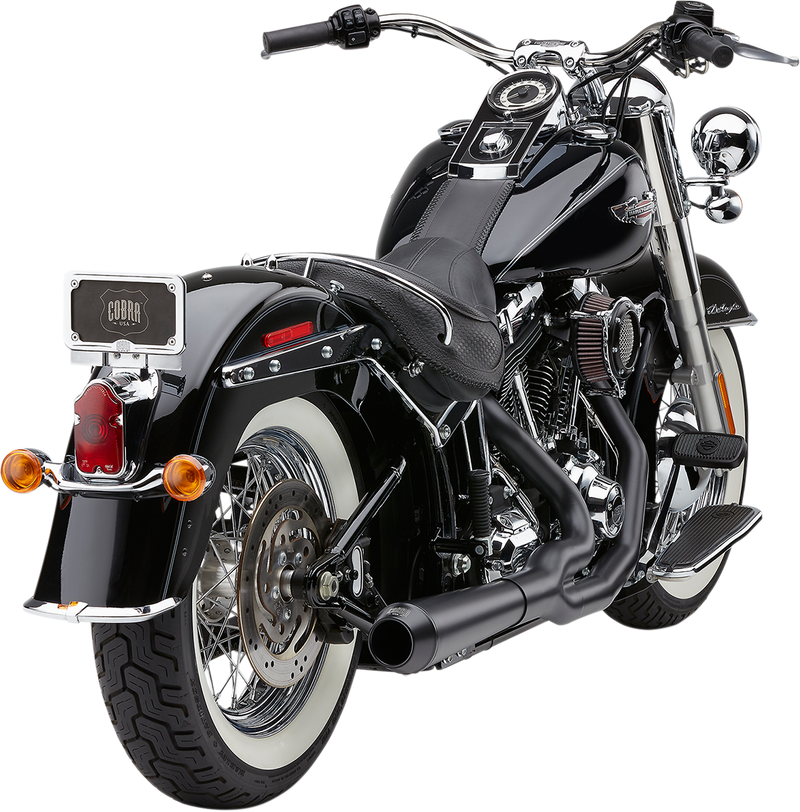 COBRA El Diablo Exhaust - Black - '86-'06 Softail 6485B - PartsOutlet.com.au