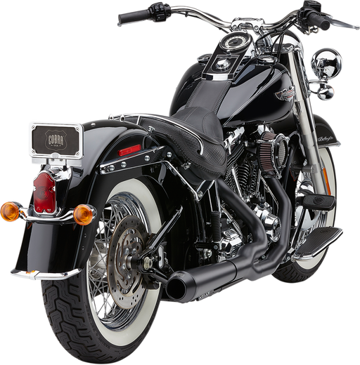 COBRA El Diablo Exhaust - Black - '12-'17 Softail 6483B - PartsOutlet.com.au