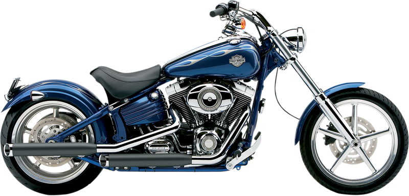 COBRA Black Slashcut Mufflers - '07-'17 Softail 6003B - PartsOutlet.com.au
