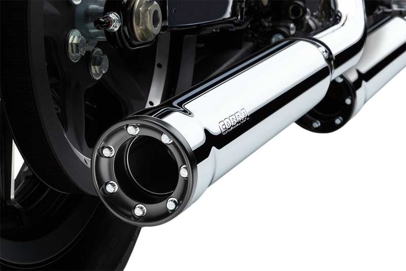 COBRA 3" RPT Mufflers - '14-'22 XL - Chrome - 6081
