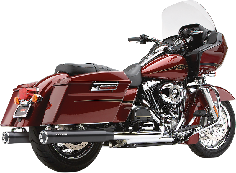 COBRA RPT 3" Mufflers - Black - '95-'16 FL Bagger - 6070RB