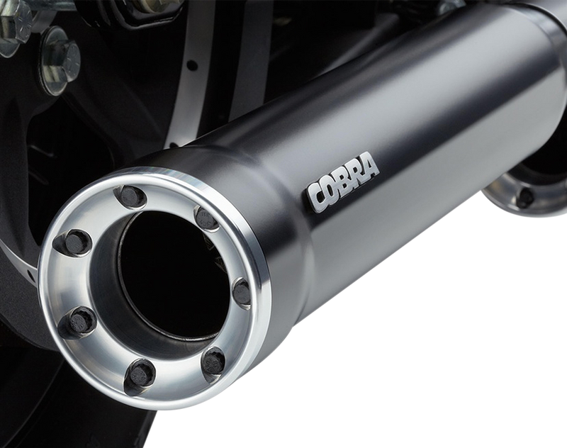 COBRA 3" RPT Mufflers - Black - '04-'13 XL - 6080RB