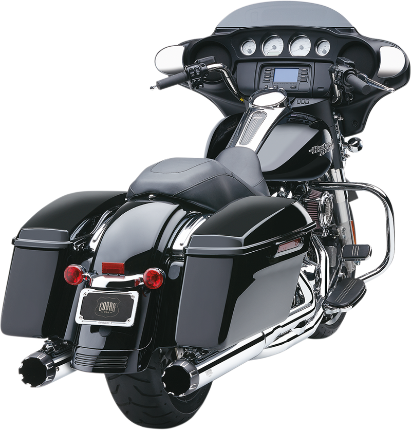 COBRA 4" Mufflers for '95-'16 FL - Chrome - 6266