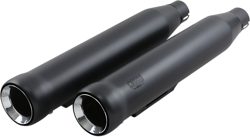 COBRA 3" Neighbor Hater Mufflers for '91-'17 Dyna - Black - 6045B