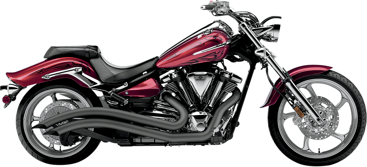 COBRA Speedster Swept Exhaust - Black - Yamaha Raider 2008-2016 - 2225B - PartsOutlet.com.au