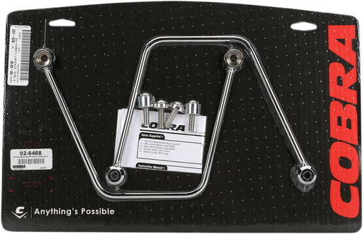 COBRA Saddlebag Support - Chrome - Kawasaki Vulcan 900 2006-2017 - 02-6468 - PartsOutlet.com.au