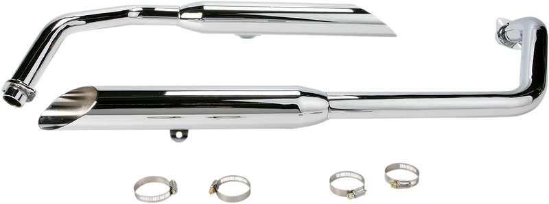COBRA Classic Slashcut Exhaust - Chrome - Honda '01-'07 - Shadow Spirit 1374SC - PartsOutlet.com.au