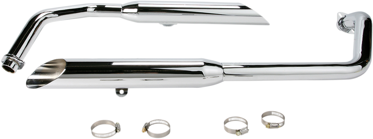 COBRA Classic Slashcut Exhaust - Chrome - Honda '01-'07 - Shadow Spirit 1374SC - PartsOutlet.com.au