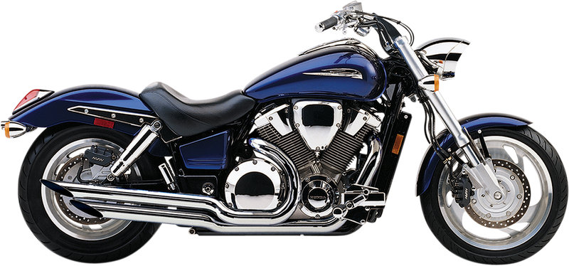 COBRA Angled Slashcut Exhaust - Chrome - '02-'08 VTX1800C/F 1675SC - PartsOutlet.com.au